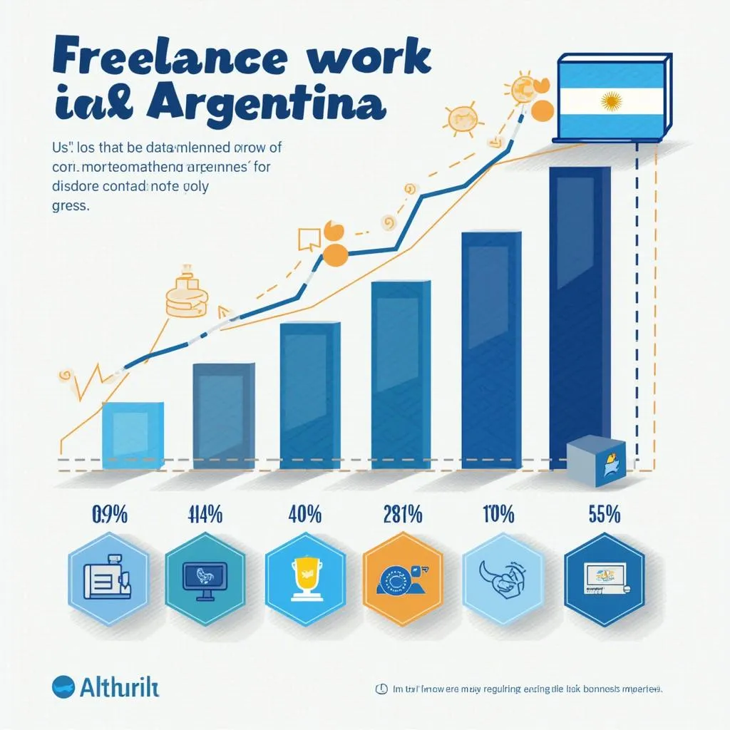 Gráficos de crecimiento del freelance en Argentina